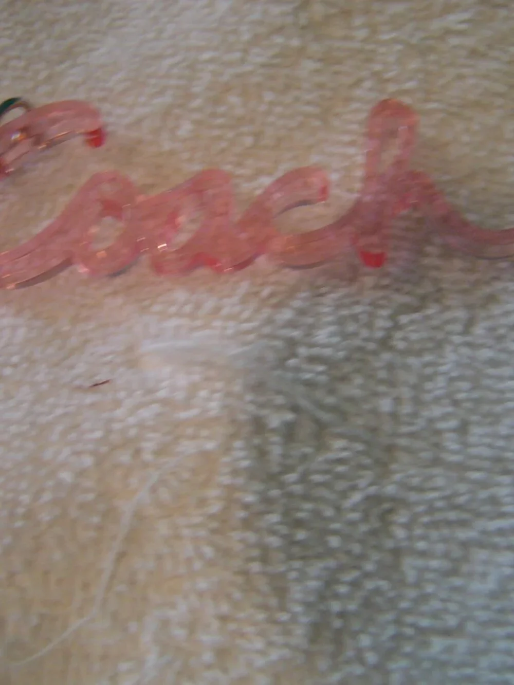 AUTHENTIC COACH COACH ACRYLIC SCRIPT HANG TAGS  1 PINK/1SMOKE    EUC - Picture 3 of 10